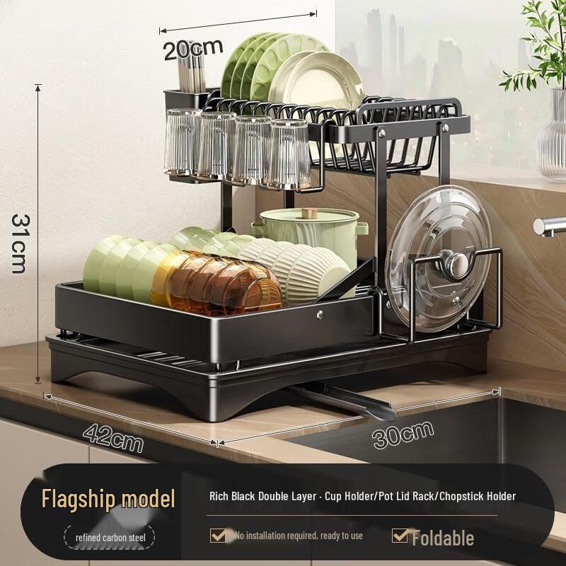 Fango Foldable Kitchen Dish Drying Rack