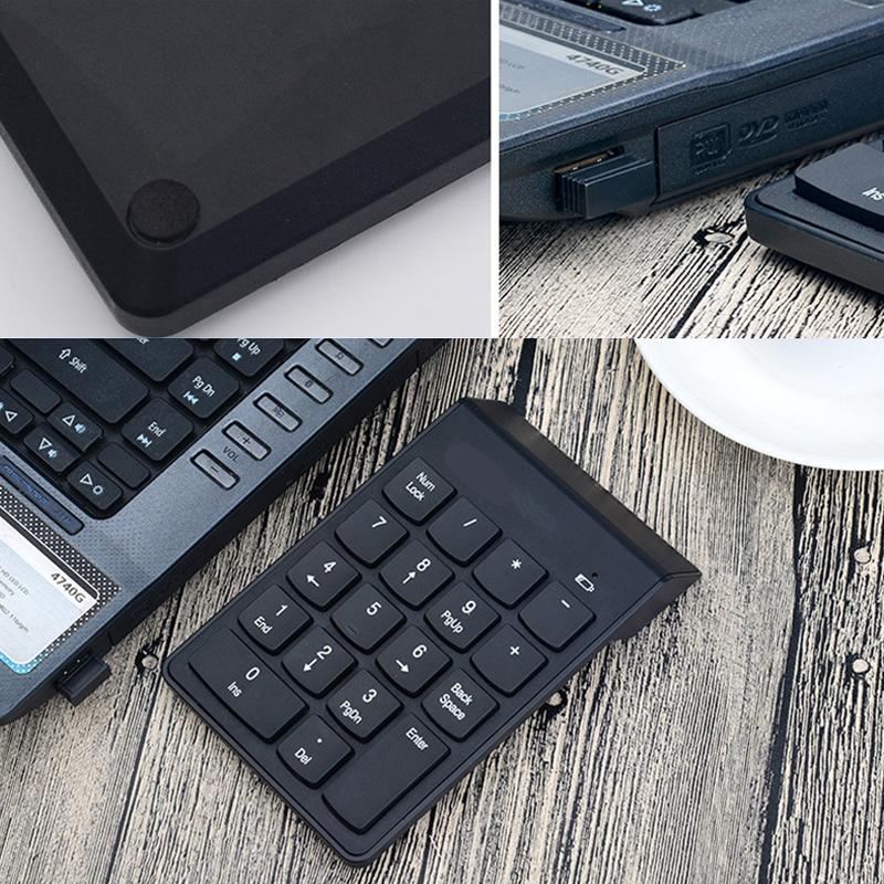 Wireless Keyboard Digital Number Numeric Keypad Accounting Bank 18 Keys Keypad