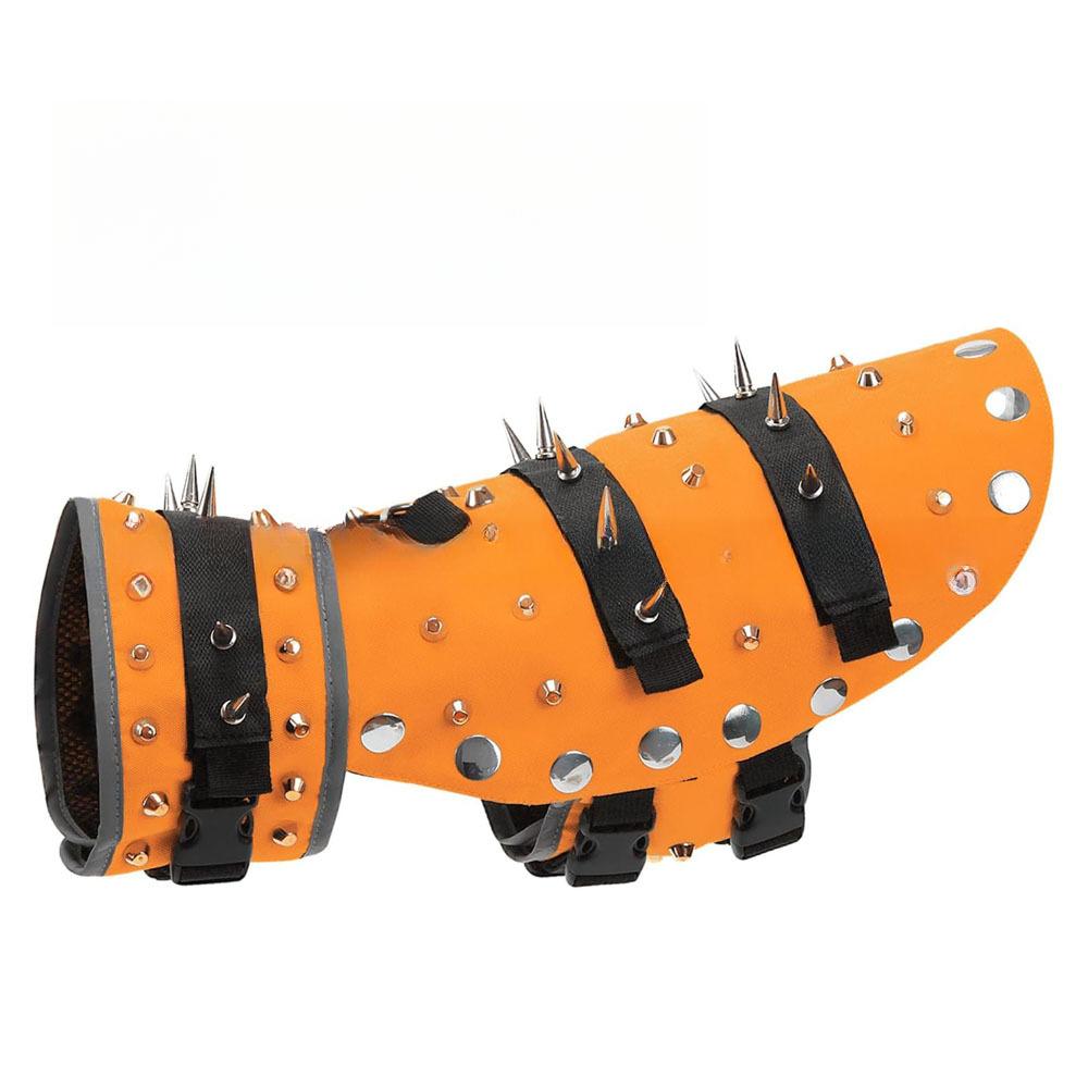 

Pet Clothing Creative Punk Puppy Vest Spike Resistant Bite Resistant Pet Vest Protective Dog Armor Vest Pet Jackets Products XS（old） помаранчевий