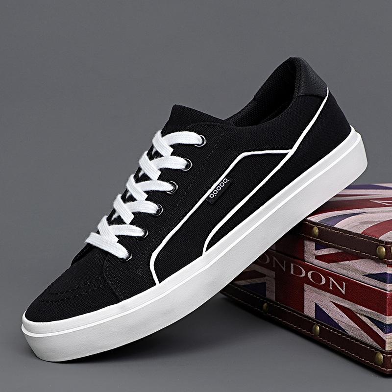 Ungdomsmote Casual Herre Canvas Sko Klassiske Allsidige Pustende Lavsko Myke Komfortable Trendy Sports Skateboard Sko