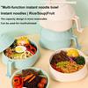Ramen Cooker Bowl Set Large Capacity Instant Noodles Bowl 6X Rapid Ramen Noodle Bowl PP With Lid Chopsticks Spoons Fork For Soup