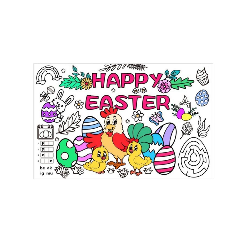 Tovagliette di Carta per Bambini a Tema Uova di Pasqua, Articoli Decorativi per le Feste, Tovagliette di Carta Usa e Getta.
