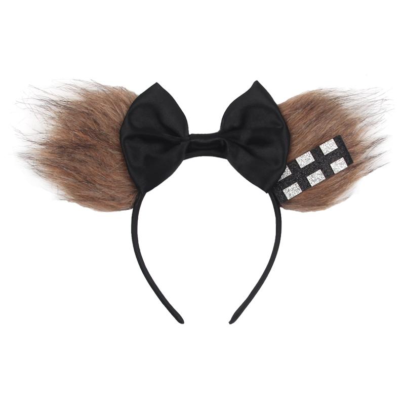 Fashion New Brown Beauty And Beast Mouse Ears Headband 5" Headwear Boys Girls Festival Party Hair Accessories Women Gift