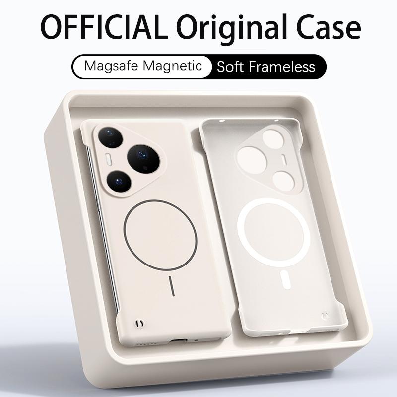 Ultra Thin PC Matte Frameless Case For Huawei Pura 80 70 Ultra P60 P50 P40 Mate 70 60 50 40 30 Pro Magnetic Shockproof Cover