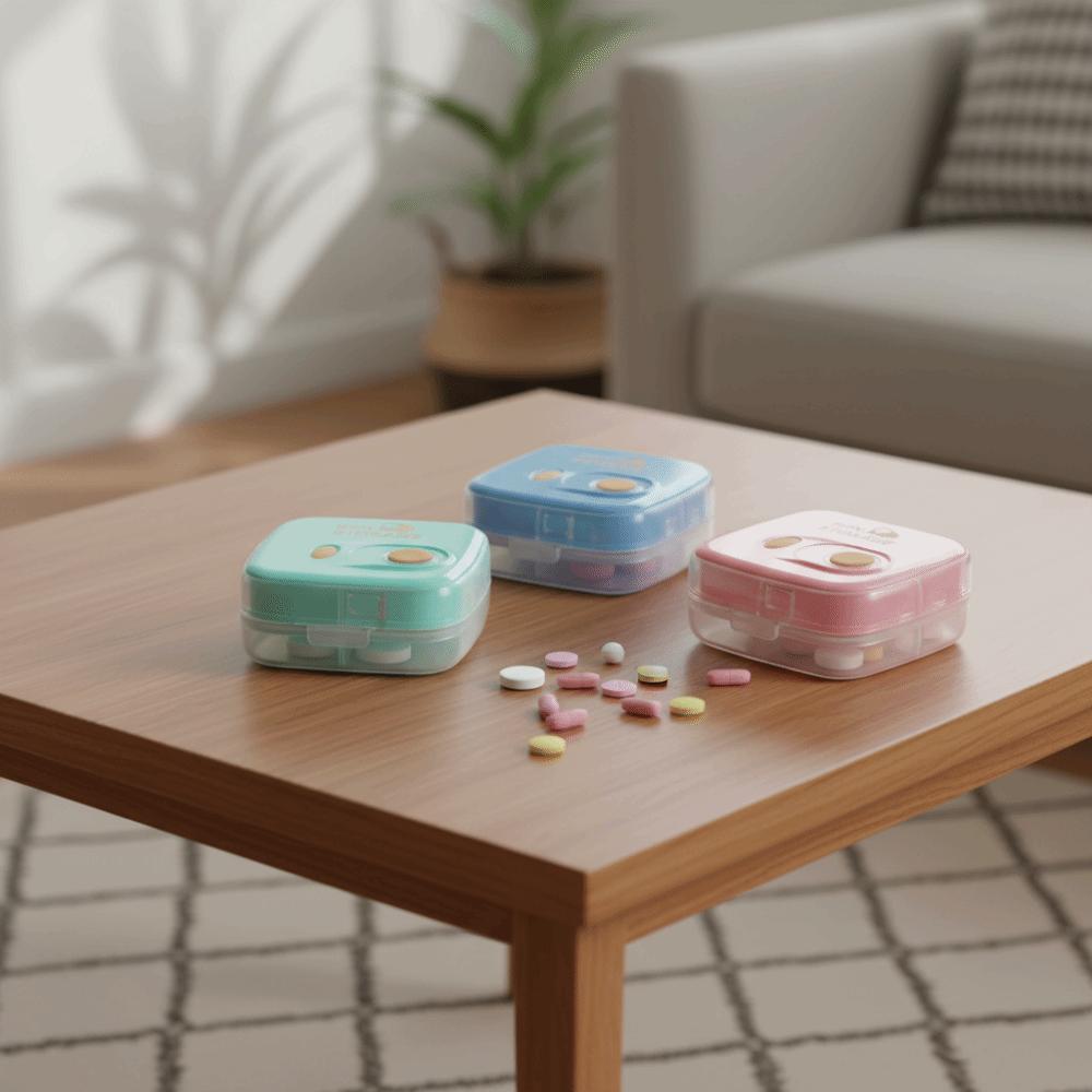 Mini Pills Case Individual Compartments Medicine Box Portable Pill Dispenser  Daily