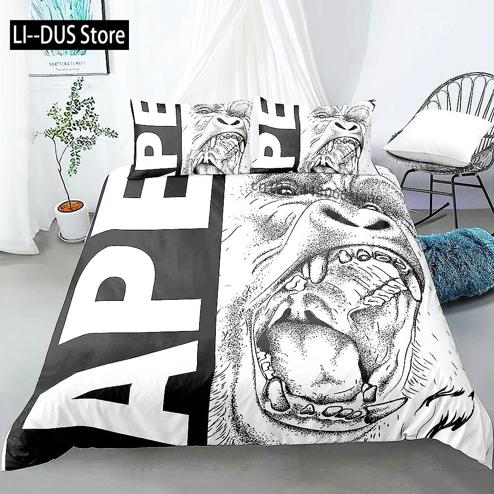 

Comforter Wolf Animal Bedding Set King Queen Black White Lion Snake Wildlife Polyester For Men Adults 2/3Pcs Comforter (quilt)-EU Single(135*200cm)3pcs