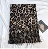 Leopard Print Women's Scarf - Autumn/Winter Thick Imitation Cashmere Shawl with Tassels - Classic European & American Style, Versatile & Warm.