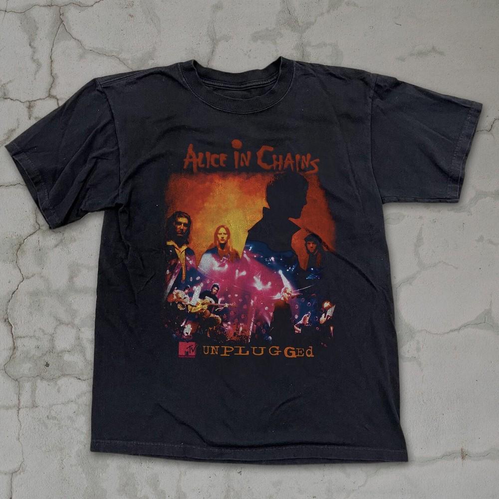 New ALICE IN CHAINS Unplugged Unisex Black T-shirt Size S-5XL Unisex T-Shirt XL