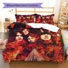 Ac-dc Band Pattern Bedding Quilt Set Quilt Cover Pillowcase Home Decoration Gift (1 * Duvet Cover + 2 * Pillowcase, Without Core)