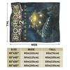 B-BioShocks 2 Remastered Super Soft Blanket Airplane Plush Throw Blanket Pattern Couch Chair Flannel Bedspread Sofa Bed Cover