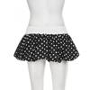 Casual Polka Dot Bud Skirts Fashion Contrast Color Gentle Sweet Mini Skirts For Girls Cute Elastic Waist Bottoms Spring