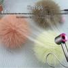 Faux Fox Fur Fluff Ball for Hat and Bag Decoration (8cm/10cm)