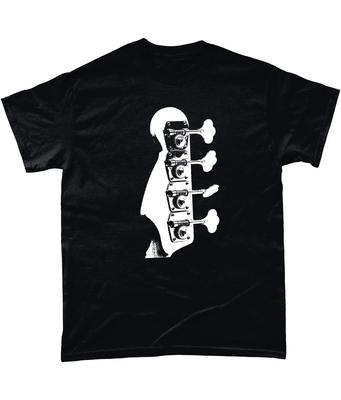 Bass Guitar T Shirt Cream Stones Who Led Zep