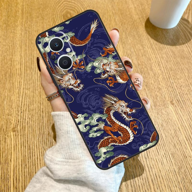 DRAGON TATTOO JAPANESE Case For OPPO Find X6 X5 X3 X2 Pro Lite Neo Reno 7 3 4 5 6 8 Lite 8T 2Z 4Z 5Z Cover Coque