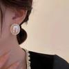 Elegant French Retro Pearl Stud Earrings: Silver Needle, High-Grade, Personalized Design for Women