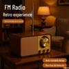Alto-falante Subwoofer de Madeira Bluetooth Retrô JY-66 com Estéreo e Rádio