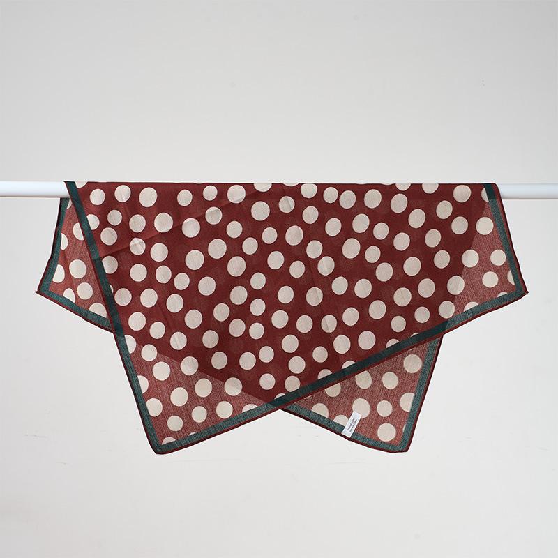 Elegant Polka Dot Double Sided Printed Versatile Women Fashion Neck Scarf