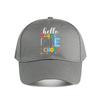 Hello School Crayon Heart Baseball Cap Fashion Unisex Sunhat Womens Outdoor Sports
