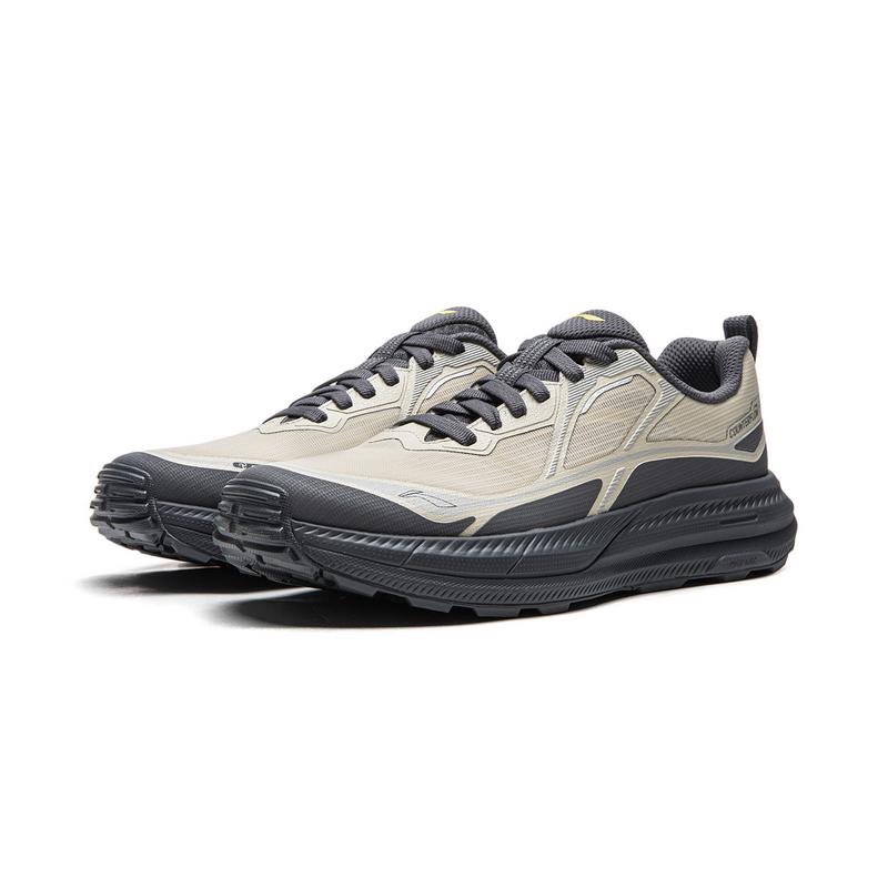 Li Ning Outdoor CF Tracing, Inter Industry Low top Mountaineering Hiking Shoes Men's Oat Gray/Ebony Black AHTW011-6