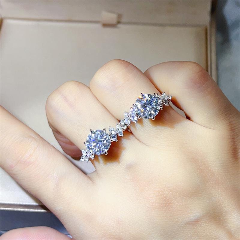Berlin Love Letter Moissanite Ring: D Color, Elegant, Light Luxury Women s Diamond Ring Size 10