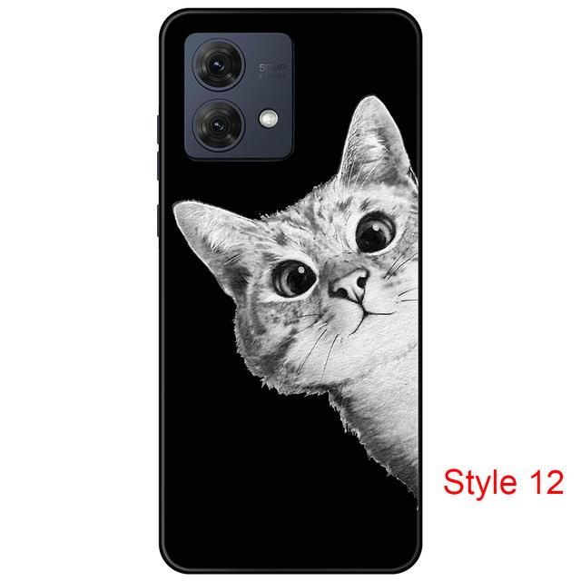 TEYYOS Cover In Fibra Per Motorola Moto G84 5G – Custodia Silicone TPU Antiurto, Bumper, Nero