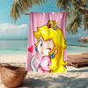 Ultra-Soft Beach Towel with Princess Peach Theme,Ideal for Pool - Camping, Diving - Perfect Travel Essential, Vibrant Beach Towel.