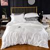 High End Stain Duvet Cover Set Double Imitation Silk Luxury Bedding Set Queen Comfortable Silky Blanket Cover Quilt Cover Set