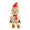 Santa Claus Shaking Wooden Man Figurine Car Decoration Small Ornaments Leg-swinging Robot Figurine Cute Wood Man Car