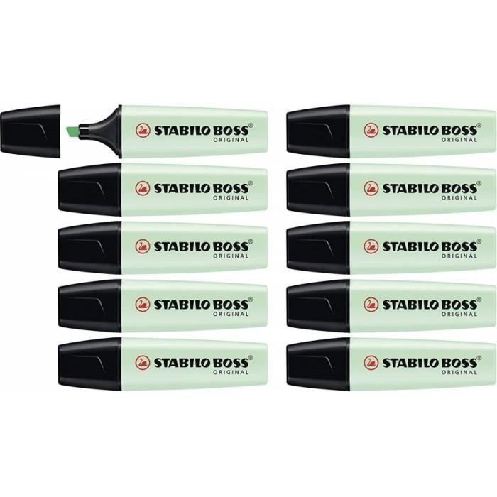 Highlighter - Stabilo - Boss Original - Pack of 10 - Mint Watercolor - Chisel Tip