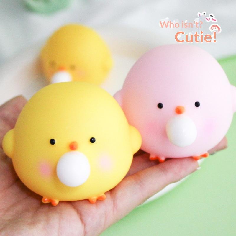 New Cute Blow Bubble Chick Fidget Toys Decompression Sensory Stress Relief Squeeze Toy For Adults Kids Party Favors