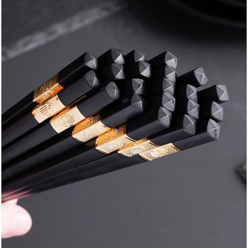 Alloy Chopsticks Jinfu High Temperature Non-slip Chopsticks Hotel Hotel Restaurant Home Kitchen Tableware Chopsticks