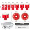 10 Piece Set M14 Brazed Hole Opener Set with Diamond Saw Blade, Marble Drilling, Stone Dry and Wet Dual-use
