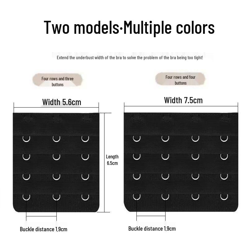 Underwear Bra Extender: Four-Row, Four-Hook & Three-Hook Options