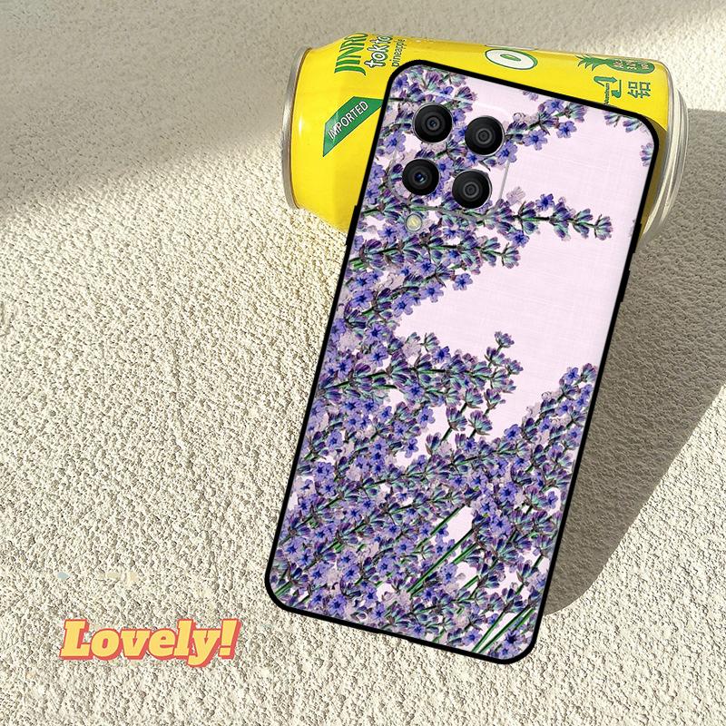 Lavender Purple Flowers Case For Samsung Galaxy M53 M16 M11 M21 M31 M35 M12 M13 M14 M15 M36 M56 M32 M52 M55 M34 M54