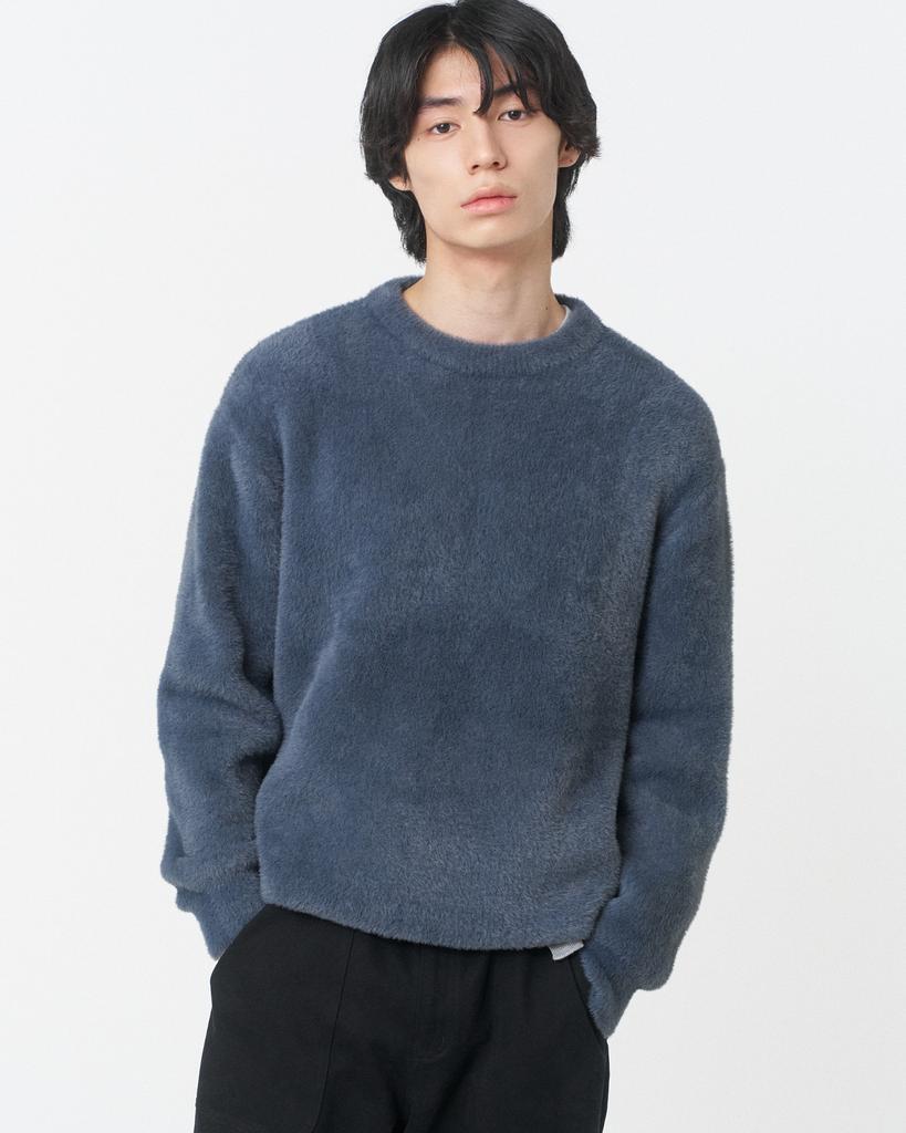 Misekiseoulmaen Hairy Crewneck Knit Charcoal