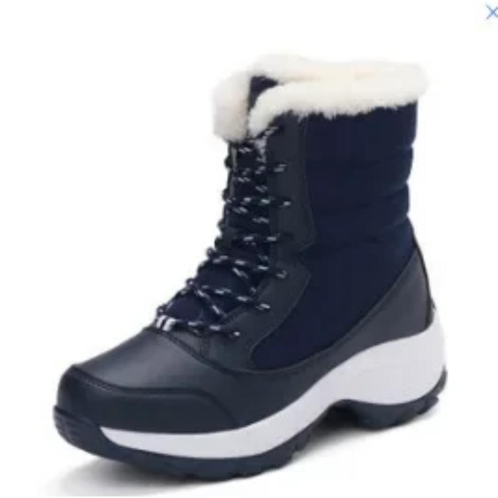 Ankel Boots for Women Winter Outdoor Warm Snow Boots Chunky Platform Waterproof Non-slip Warm Shoes Woman Boots Plus Size Casual