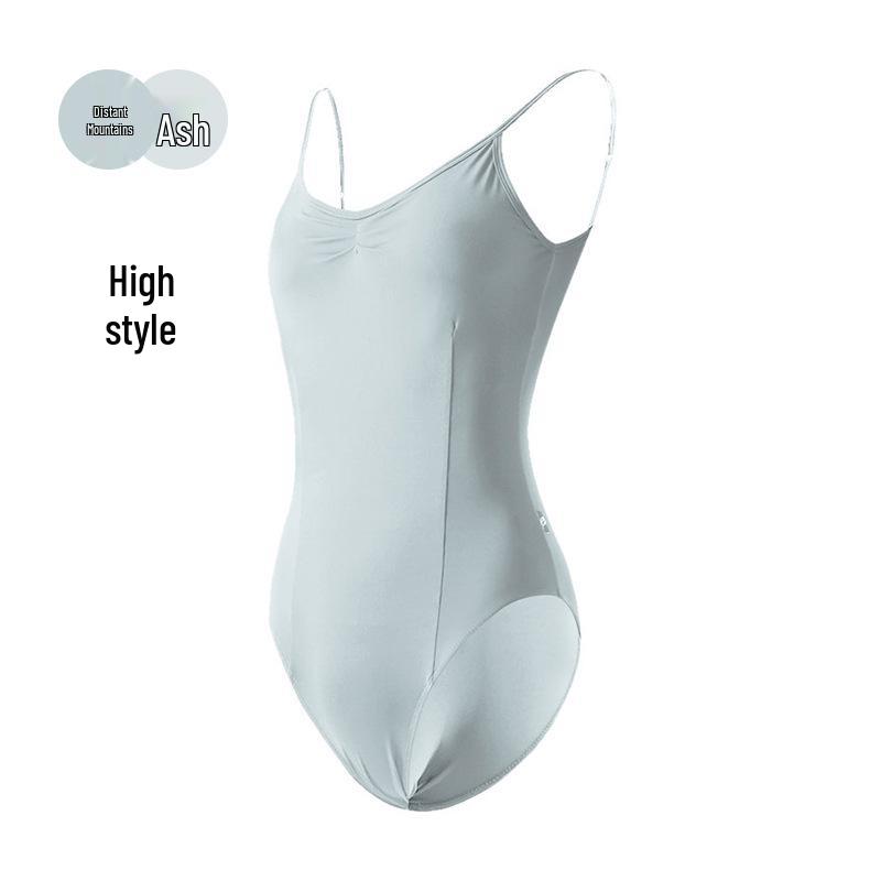 Dívčí a dámský taneční cvičební trikot s tílkovými ramínky pro balet a gymnastiku