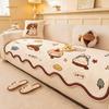 One-Piece Model Cute Cartoon Style Plush Sofa Cover  New Fixed Anti Slip Anti Cat Scratch Straight Row Sofa Cover Cushion