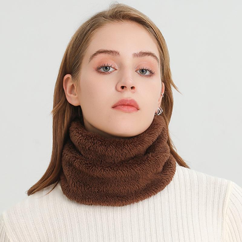 Cashmere Warm Collor Ring Winter Scarf Solid Plush Thick Outdoor Sports Men Women Children Neckerchief Full Face Mask Muffler