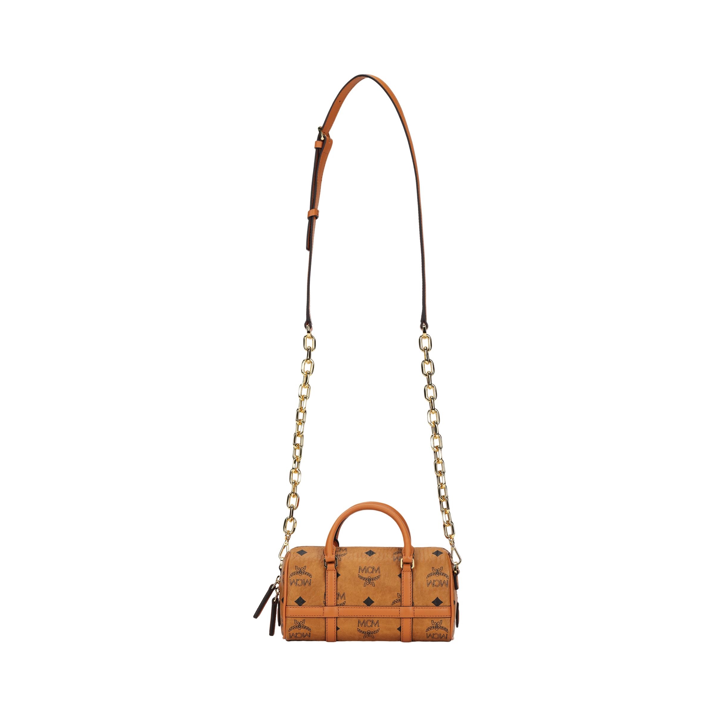 

MCM Delmy Visetos Monogram Chain Shoulder Bag Women Shoulder Bag Cognac MWBBAER01CO001 Shopping Bag Set(Basic Set+Shopping Bag)