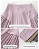Women's Autumn/Winter 2025 Casual Tennis & Badminton Set with Long Sleeve Top, Yoga Skirt, and Pants.