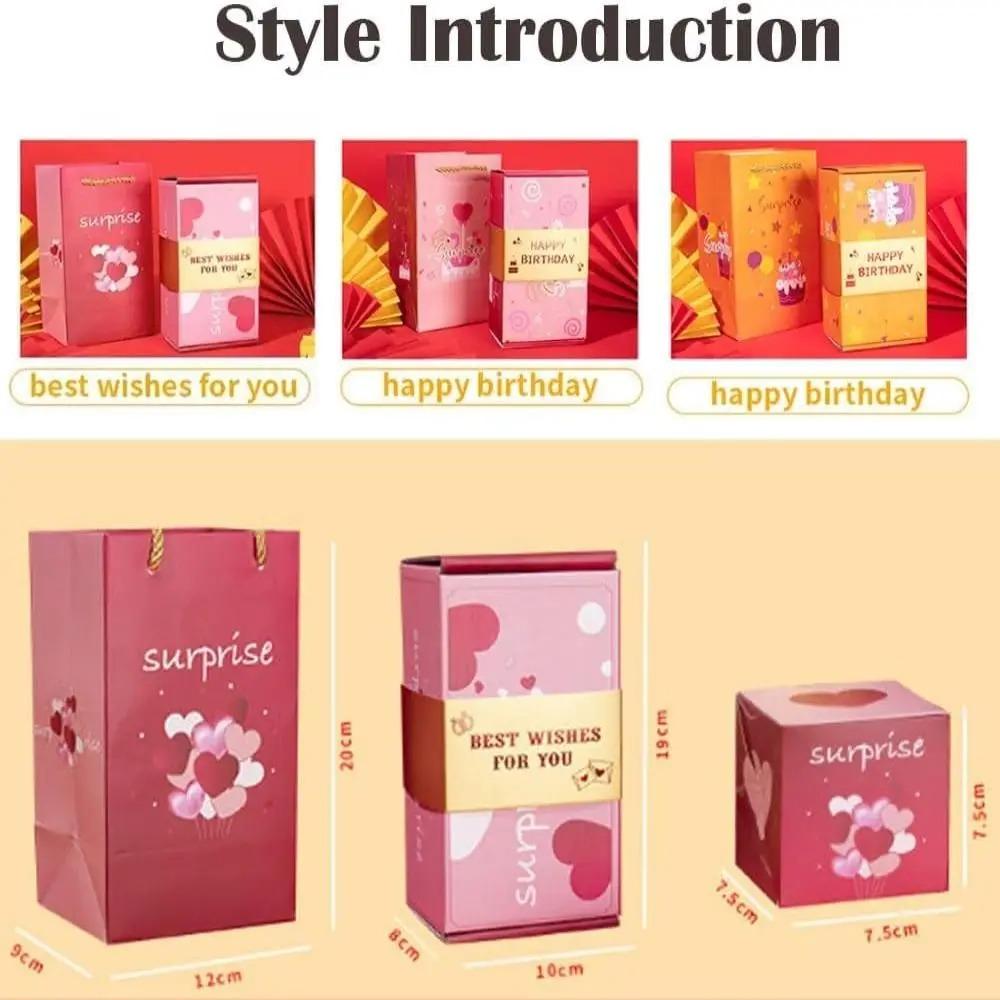 Pop Up Surprise Surprise Bounce Box Luxury Money Box Cash Explosion Gift Box  Valentine