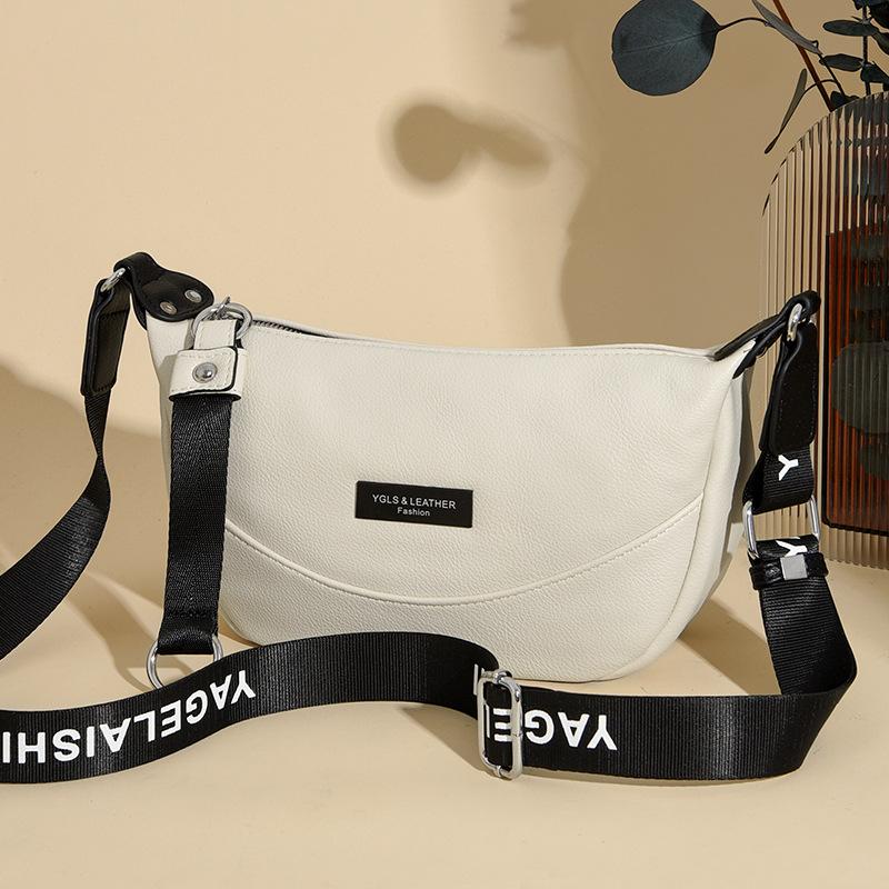 Crossbody bag summer new light solid color soft leather women's bag fashion leisure bag single shoulder mother bag