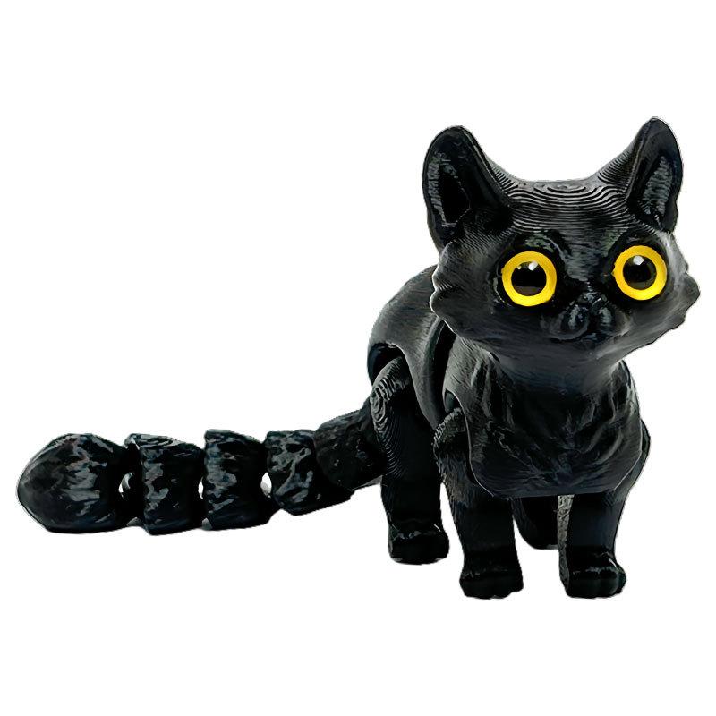 3D Printed Cats Movable Joint Fidget Toys Stress Relief Decompression Desktop Ornament Kid Figure