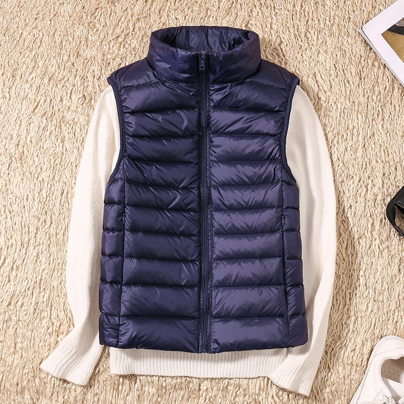 White Duck Down Women Sleeveless Jackets Arrivals Female Ultra Lightweight Packable Vest Women Coats