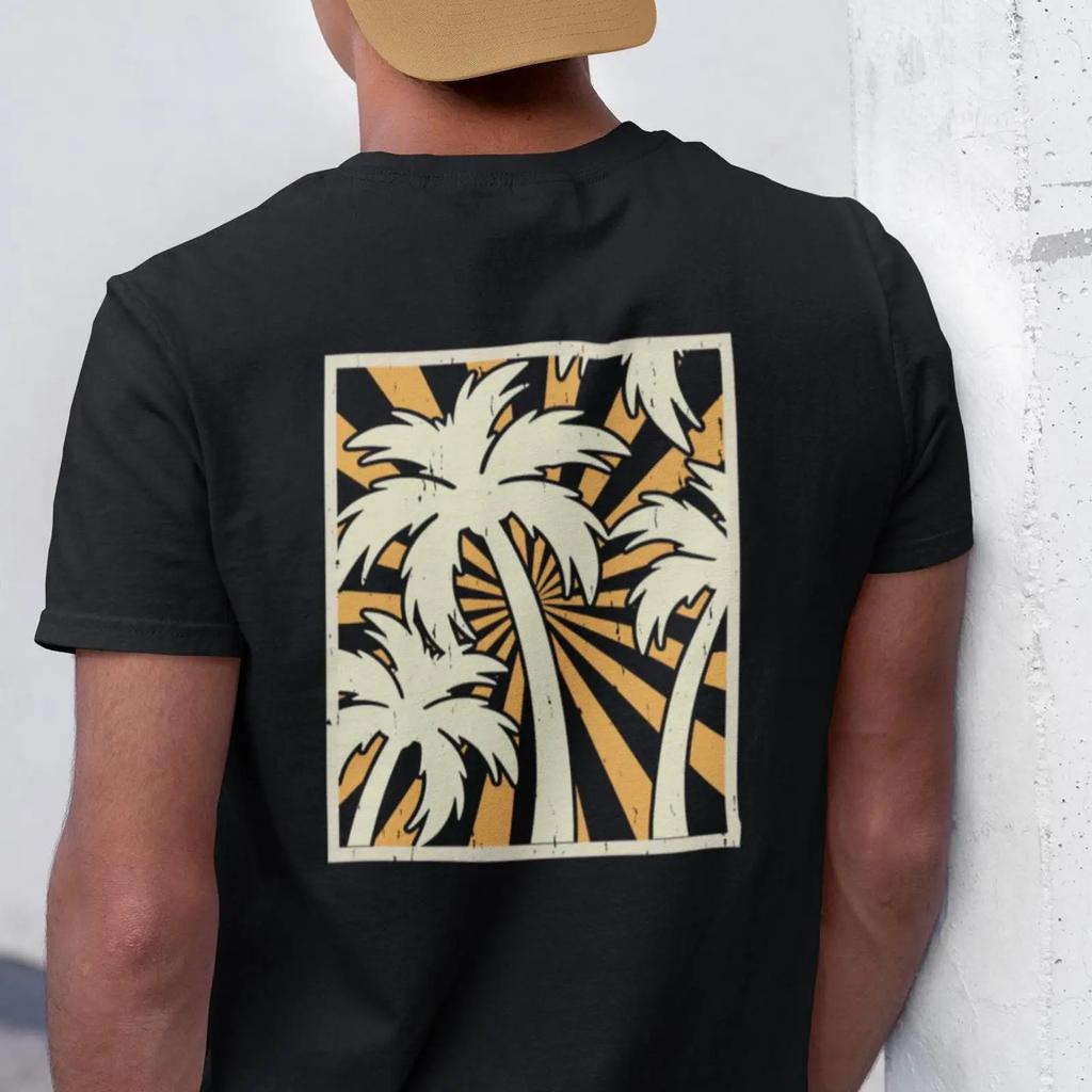 Unisexs Summer Surf Vibes T Shirt Retro Palm Tree Casual Hipster Tops For Surfer Ocean Lover Vintage Comfortable