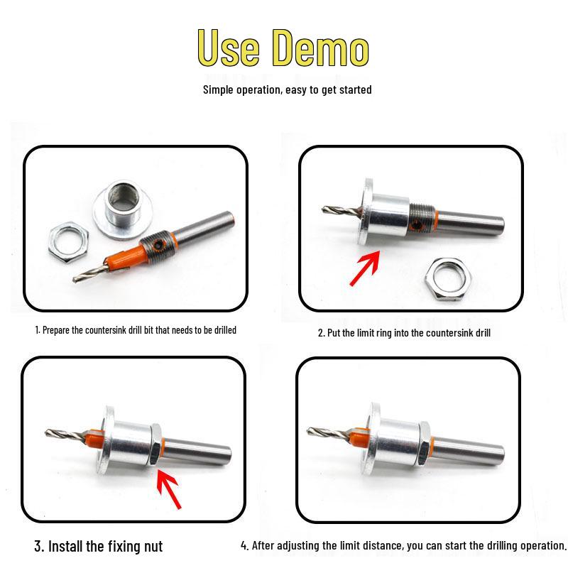 Alloy Head Countersink Drill Bit for Woodworking and Screw Installation