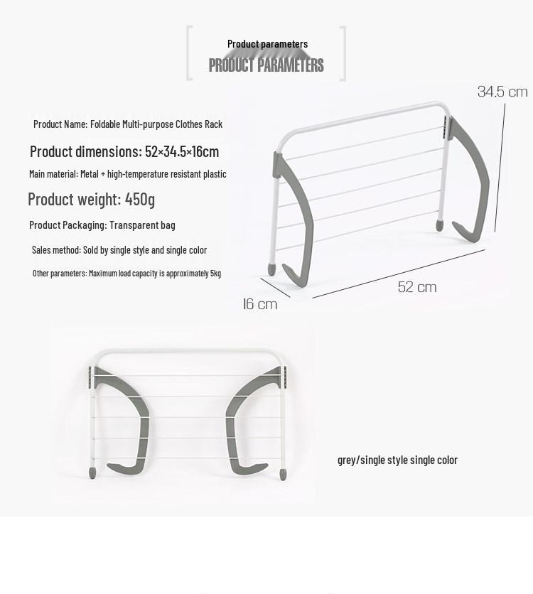 Multi-Functional Foldable Drying Rack for Clothes, Shoes, Balcony, Window Sill, Outdoor, and Radiator