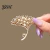 Women Brooch High-Gloss Rhinestone Inlay Faux Pearl Decor Ginkgo Leaf