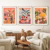 Retro Mountain Flowers Abstract Gallery Colorful Posters And Prints Wall Art Canvas Oil Painting Pictures For Living Room Decor